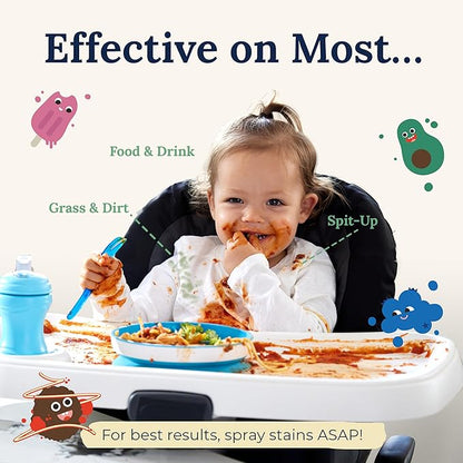 Miss Mouth's Messy Eater Stain Treater - 16oz Spray & Portable Remover Pens 2-Pack - Spot Cleaner for Clothes, Carpet & On-the-Go - Baby Stain Spray