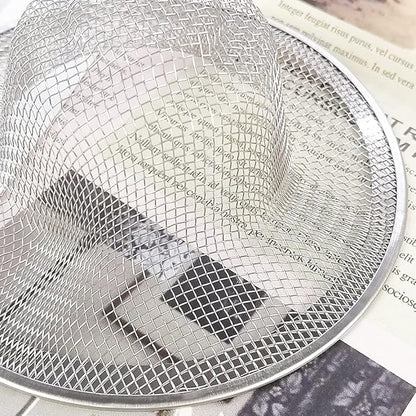 10pcs Mesh Sink Strainer, 4.5" Diameter Stainless Steel Slop Basket Filter Trap, Metal Kitchen Drain Strainer, Hair Basket Drain - Fits Most Kitchen Sinks, Bathroom Sinks,Shower Drains,Floor Drain