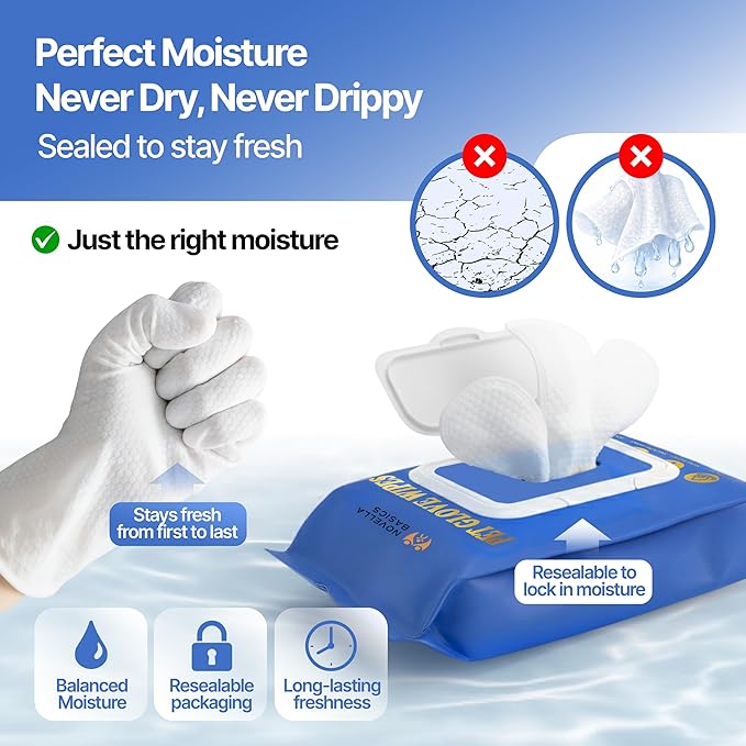 Pet Cleaning Glove Wipes for Dogs & Cats - Hypoallergenic Coconut Infused No-Rinse Dog Washing Gloves - Deodorizing Grooming Mitts - Puppy and Cat Cleaning Wipes - 20 Count