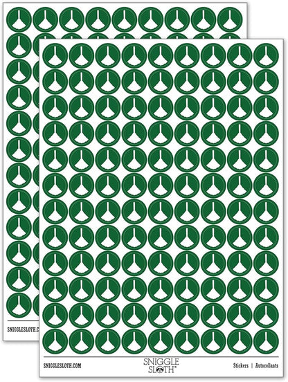 Feather Duster Cleaning 200+ Round Stickers - Matte Finish - 0.50" Size - Dark Green