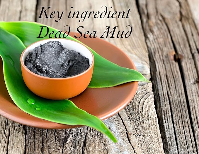 Dead Sea Mud and Neem Soap - Made with Natural and Organic Ingredients 4.5 oz Bar & 2 Pack Soap Dish, Draining Dish - 100% Natural Poplar Wood, No Chemicals