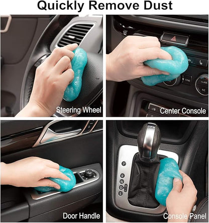TICARVE 2Pack Cleaning Gel for Car Cleaning Putty Car Slime for Cleaning Car Detailing Putty Detail Tools Car Interior Cleaner Automotive Car Cleaning Kits Keyboard Cleaner Blue Purple (320g/11.2oz)