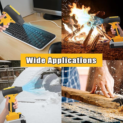 Mini Jet Blower Portable Violent Turbo Fan for Dewalt 20V Battery, 4-Speed Wireless High Speed Fan, for Computer Key Board Cleaning,Hair Drying,Camping,Outdoors,Car (No Battery)