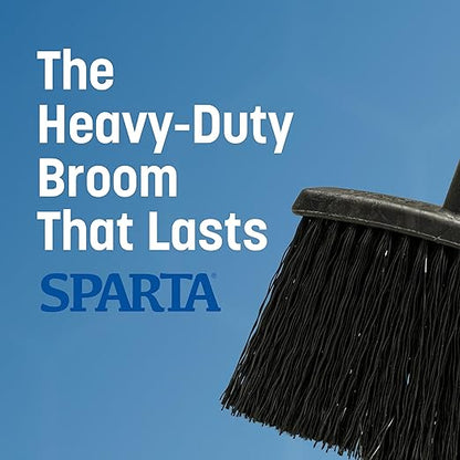 Carlisle FoodService Products Duo-Sweep Plastic Small Debris Broom with Handle, 48 Inches, Black, (Pack of 12)