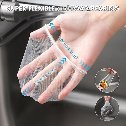 400 Pack Kitchen Sink Strainer Mesh Bag, Anti-Clogging Disposable Sink Drain Covers, Kitchen Essentials Sink Filter Nets, Fits Most Sink Strainers (4.0 x 4.0 Inch)