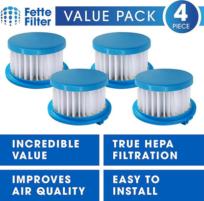 Fette Filter - 4 Pack A32F02 HEPA Filter Compatible with Ryobi ONE+ 18V Cordless Wet/Dry Hand Vacuum PCL702 PCL702B PCL702K. Compare to Part #A32F02.