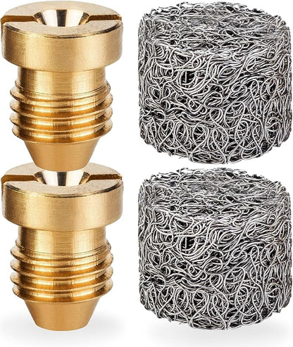 1.1 Orifice Foam Cannon, 2 Pieces 1.1 mm Orifice for Foam Cannon and 2 Pieces Foam Maker, Universal Foam Cannon Orifice Nozzle Tips for Pressure Washer Foam Cannons Parts, 3000 PSI (4 Pack)