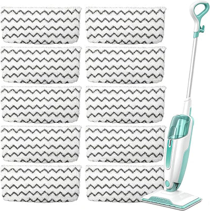 10 Pack Microfiber Steam Mop Replacement Pads for Shark S1000 S2001 S1000A S1000C S1000WM S1001C, Washable Reusable Super Absorbent Mop Pads Safe for All Floors