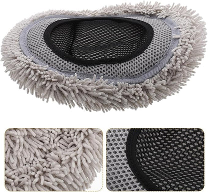 ULTECHNOVO Car Wash Mop Head Replacement Soft Chenille Scratch Proof Brush Cover for Auto Detailing Supplies Truck Rv SUV Boat Cleaning Accessories