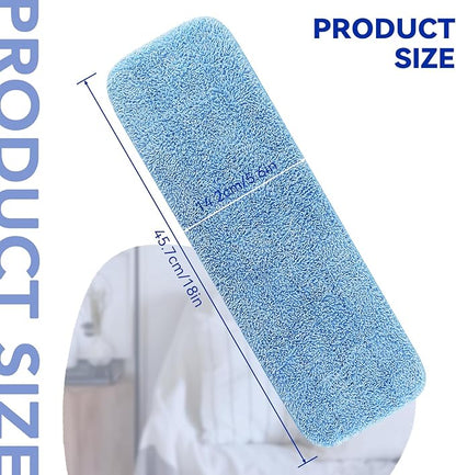 Replacement Microfiber Pad Fit for Rubbermaid Commercial 18 Inch Mop Head - 10 Pack Update Wrapping Wet & Dry Commercial Cleaning Reusable Refills Fit for Any Microfiber Flat Mop System 18"