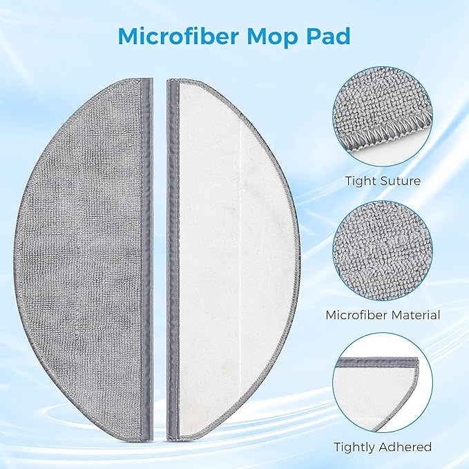 22 Pack Replacement Accessories for Roborock Q7 M5 / Q7 M5+ / Q7 L5 / Q7 L5+ Robot Vacuum Cleaner, 2 Main Brushes 6 Side Brushes 6 HEPA Filters 6 Mop Pads 1 Cleaning Brush 1 Screwdriver