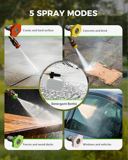 Pressure Washer, Power Washers 4800PSI 2.6GPM with 4 Quick Connect Nozzles, High Pressure Washer for Cars, Fences, Patios, Decks, Boats, Home Use