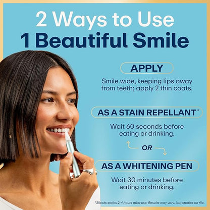 Lumineux 2-in-1 Whitening Pen (2 Pack) Enamel Safe and Clinically Proven to Whiten Without The Sensitivity - Removes Coffee, Tea, and Smoking Stains