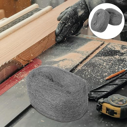 INOOMP 2 Rolls Coarse Steel Wool Pads for Cleaning, Rust Removal, and Polishing Wood and Metal Surfaces – Flexible Wire Mesh Abrasive for Industrial and DIY Use