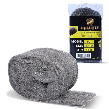 Wool - 1 Pack 3" x 16Ft Steel Wool