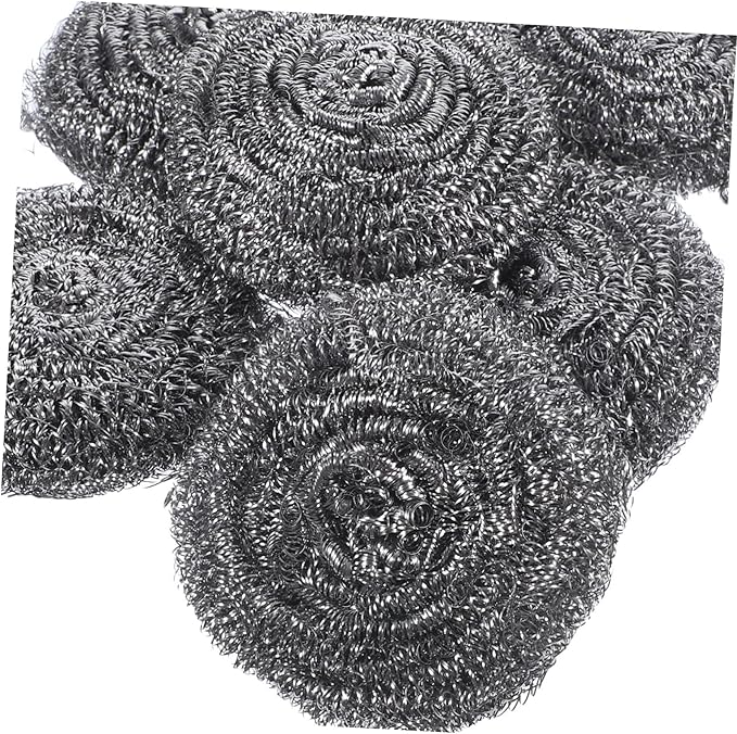 ULTECHNOVO 6pcs Metal Scrubbers Cleaning Balls for Pots Pans Grills and Kitchen Surfaces Efficient and for Heavy-Duty Use
