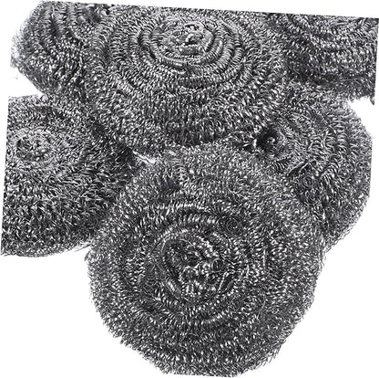 ULTECHNOVO 6pcs Metal Scrubbers Cleaning Balls for Pots Pans Grills and Kitchen Surfaces Efficient and for Heavy-Duty Use