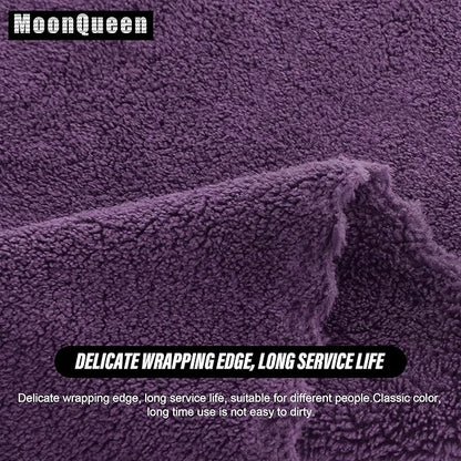 MOONQUEEN Ultra Soft Premium Washcloths Set - 12 x 12 inches - 24 Pack - Quick Drying - Highly Absorbent Coral Velvet Bathroom Wash Clothes - Use as Bath, Spa, Facial, Fingertip Towel (Plum)