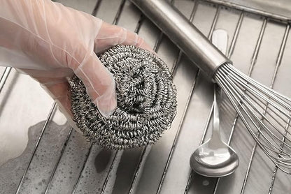New Star Foodservice Extra Large (50 Grams) Stainless Steel Sponges Scrubbers, Set of 12