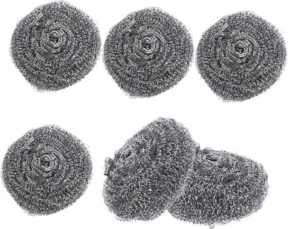 KICHOUSE 6Pcs Pot Scrubbers Metal Cleaning Balls for Pots Pans and Grills for Tough Stains and Removal Easy to Use Non Damaging Design