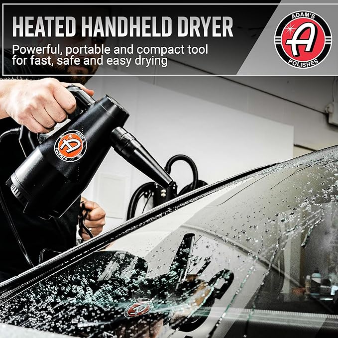 Adam's Polishes Mini Air Cannon - Handheld High Powered Filtered Car Wash Dryer Blower| Dry Before Car Cleaning, Car Detailing, Car Wax, or Ceramic Coating | Auto Tool Kit Gift Boat RV Motorcycle