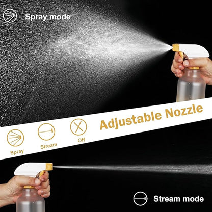 Spray Bottles 16.9oz/500ml Plastic Spray Bottle for Hair Mist/Stream Empty Spray Bottle Heavy Duty Refillable Containers for Cleaning Solutions, Plants Gradient 2 Pack (Yellow)