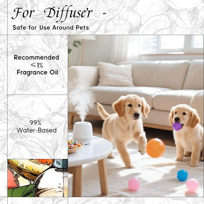 HIQILI Love of Water Diffuser Oil for Aromatherapy, Inspired by Kenz. o's L'Eau, Water or Waterless Difffuser, Wool Dryer Balls - 0.34 Fl Oz