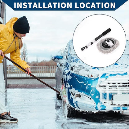 Car Wash Brush/Outer Car Cleaning Brush Kit Car Wash Mop Wash Brush Telescopic for Cars Auto RV Truck/Durable Chenille 17.13"-34.92" / 1 Pc Gray White