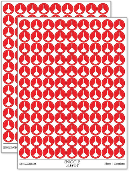Feather Duster Cleaning 200+ Round Stickers - Gloss Finish - 0.50" Size - Red