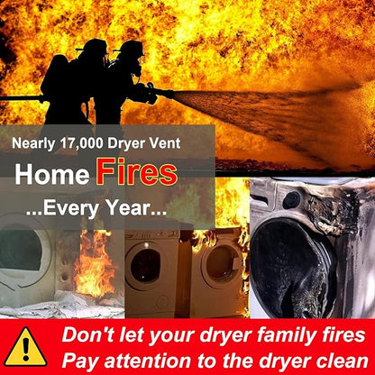 Upgraded Dryer Vent Cleaner Kit: Universal Vacuum Hose Attachment for Lint Removal Fits All Vacuums Cleaner Vacuum Hose With Brush Lint Brush Gloves