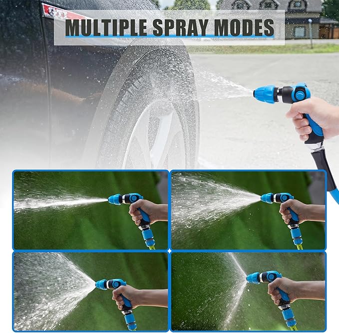 Blue Car Wash Foam Gun Sprayer Kit with Sponge & Towel, Snow Foam Blaster for Car & Garden Cleaning
