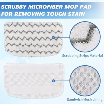 4 Pack Steam Mop Replacement Pads, Durable Microfiber Mop Pads Compatible with Shark S1000/S1000A/S1000C/S1000WM/S1001C, Washable Pads for Pet Owners and Families with Kids