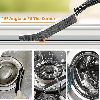 12Pcs Crevice Cleaning Brush Set, Hard Bristle Gap Cleaning Tools, Multifunctional Brushes for Kitchen, Bathroom, Grout, Sink, Bottle, Teapot, Blender, Window & Car (12pcs)
