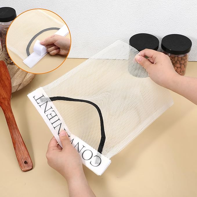 2 Pcs Grocery Bag Holder for Plastic Bags Wall Mount Mesh Convenient Storage Organizer Reusable Plastic Bag Dispenser Net Trash Bags Dispenser for Kitchen Bathroom Bedroom