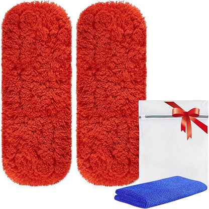 Reusable Microfiber Duster Refills Compatible with MR.SIGA & OXO Dusters – Washable Duster Replacement Heads for Scratch-Free Dust and Hair Cleaning (Included Microfiber Cleaning Cloth & Laundry Bag)