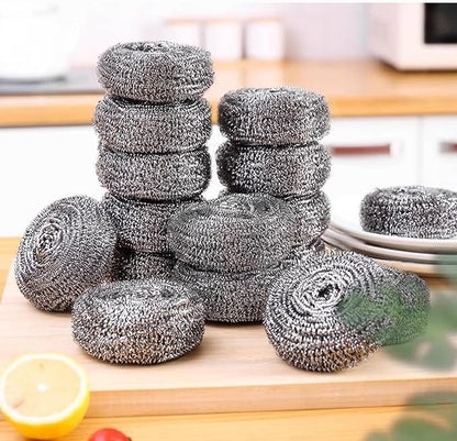 Stainless Steel Scouring Ball, Kitchen Cleaning Scrubber for Pots, Sinks and Bowls (12)