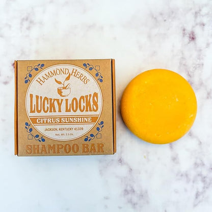 Lucky Locks | Citrus Sunshine | Natural Shampoo Bar | Zero Waste Hair Care | Sulfate Free
