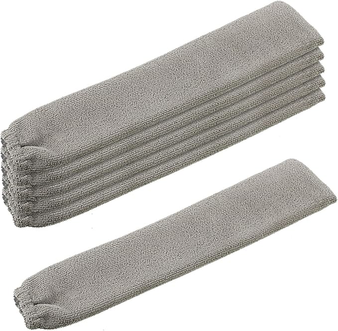 Boao 6 Pack Gap Dust Cleaner Refills, Microfiber Replacement Cloth Covers for Under Furniture Duster, Washable & Reusable Dusting Sleeves
