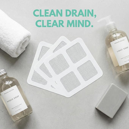Disposable Shower Drain Hair Catcher, 50 Pack Adhesive Mesh Drain Covers for Shower, Bathtub, Bathroom Sink & Laundry – Peel and Stick Drain Strainer, Waterproof, Fast Drainage, Prevents Hair Clogs