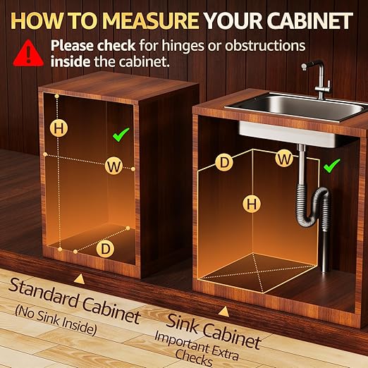 Double Pull Out Trash Can Under Cabinet with Soft-Close Slides, 200LB Heavy-Duty Black Under Sink Trash Can Pull Out for Kitchen, Fits Minimum Cabinet Opening 16" W x 23" D, Can Not Included