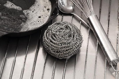 New Star Foodservice Extra Large (50 Grams) Stainless Steel Sponges Scrubbers, Set of 12