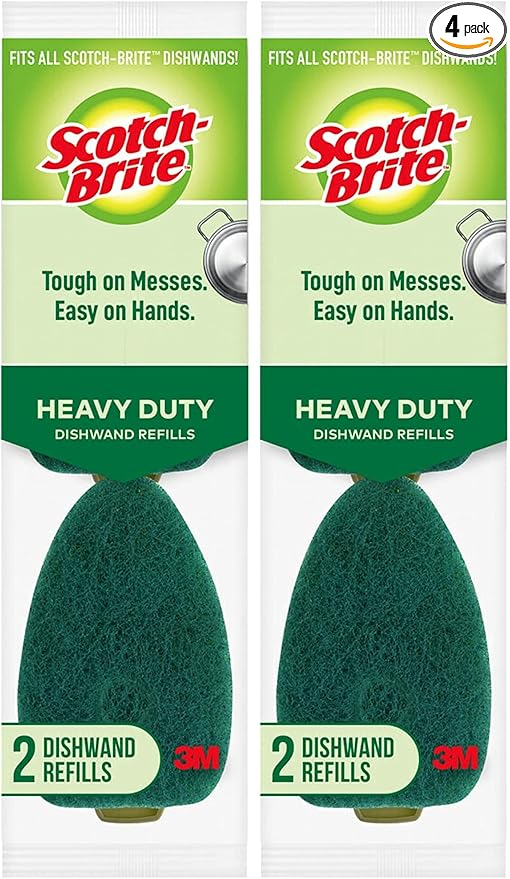 Scotch-Brite Heavy Duty Dishwand Refills, Keep Your Hands Out of Dirty Water, 2 Refills (Pack of 2)
