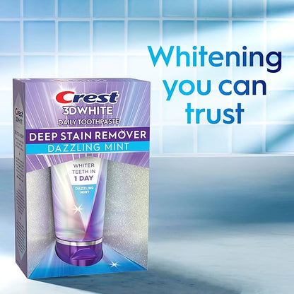 Crest 3DWhite Brilliance Deep Stain Remover Dazzling Mint Toothpaste - 2.1oz