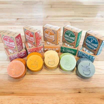 Lucky Locks | Pick Your Scent | Natural Shampoo & Conditioner Bar Set | Zero Waste Hair Care | Sulfate Free (Citrus Sunshine)