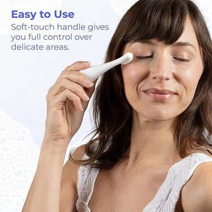 Blinkjoy Electric Eyelid Brush 2 – Optometrist Approved Lid Hygiene Tool for Demodex, Blepharitis & Dry Eyes – Gently Removes Dirt, Oil & Makeup to Support Healthy Lid Hygiene (White)