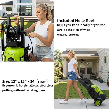 5000 MAX PSI P*ressure Washer 2026 NEW, Touch Screen 8 Level, 4 N*ozzles and F*OAM C*annon, P*ower Cleaner (Yellow)