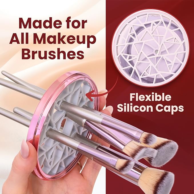 3-in-1 Electric Makeup Brush Cleaner Machine – Automatic Make up Brush Cleaner & Dryer, Portable, USB Powered, 5 Min Auto-Cycle To Clean | Dries Multiple Brushes in 2H -5H Drying Cycle.