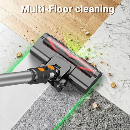 HOLOGO Cordless Vacuum Cleaner,40 Mins Runtime Lightweight Stick Vacuum Cordless,Self-Standing,Powerful Suction, Anti-Tangle Brush,Rechargeable Battery Vacuum for Carpet,Pet Hair,Hardwood Floor