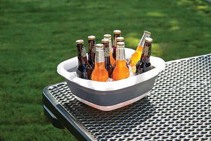 PrepWorks Collapsible Tub - Space-Saving, Foldable Utility Tub for Washing, Soaking, and Storage in Kitchen or Outdoors