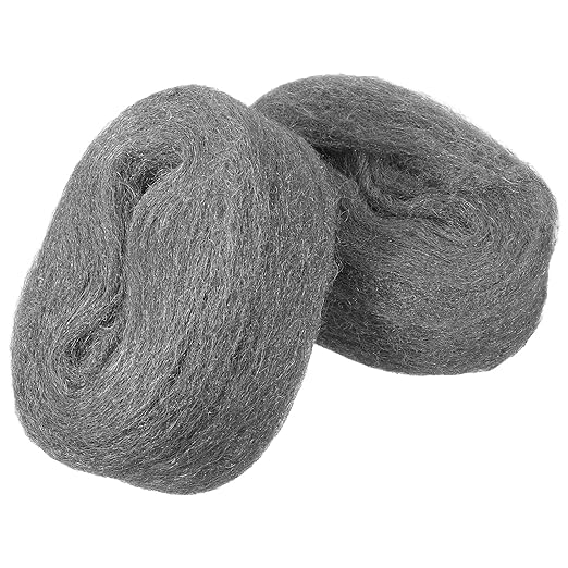 Veemoon 2 Rolls Coarse Steel Wool Wire Mesh Cleaning Pads for Wood and Metal Surfaces, Flexible Reusable Wire Wool Fabric for Polishing, Rust Removal, and Tile Cleaning